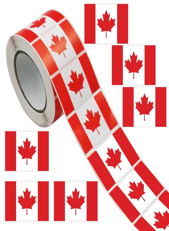 CupaPlay 500 Pieces Canada Labels Roll Stickers - Maple Syrup Canadian Flag Birthday Party Supplies Decorations Favors Jar Containers Letter DIY Sticker Happy Canada's Day Labels Decals - Image 1